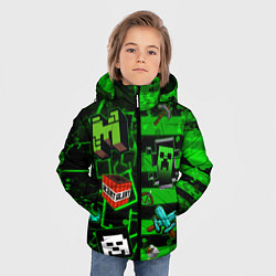Куртка зимняя для мальчика Minecraft Майнкрафт, цвет: 3D-светло-серый — фото 2