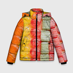 Куртка зимняя для мальчика Мармеладки леденцы, цвет: 3D-черный