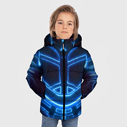 Куртка зимняя для мальчика Неоновая броня Neon Armor, цвет: 3D-красный — фото 2