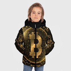 Куртка зимняя для мальчика ЗОЛОТОЙ БИТКОИН, цвет: 3D-черный — фото 2