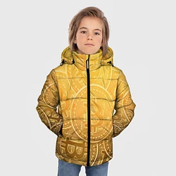 Куртка зимняя для мальчика БИТКОИН МОНЕТЫ, цвет: 3D-черный — фото 2