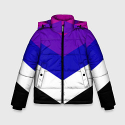 Куртка зимняя для мальчика Полосы, цвет: 3D-красный