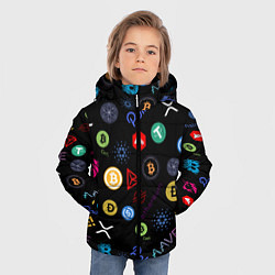 Куртка зимняя для мальчика BITCOIN PATTERN БИТКОИН Z, цвет: 3D-черный — фото 2