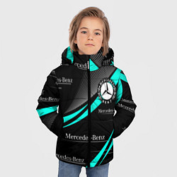 Куртка зимняя для мальчика MERCEDES BENZ АКВАМАРИНОВЫЙ, цвет: 3D-черный — фото 2