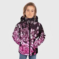 Куртка зимняя для мальчика РОЗЫ ROSES БАБОЧКИ, цвет: 3D-черный — фото 2