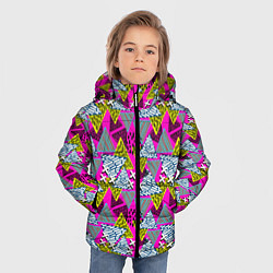 Куртка зимняя для мальчика Дикая абстракция, цвет: 3D-черный — фото 2