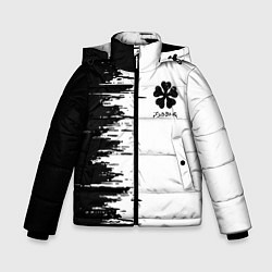 Куртка зимняя для мальчика Чёрный клевер,, цвет: 3D-черный