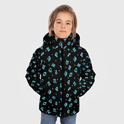 Куртка зимняя для мальчика Знаки Зодиака, цвет: 3D-черный — фото 2