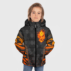 Куртка зимняя для мальчика CYBERPUNK 2077 SAMURAI КИБЕР, цвет: 3D-черный — фото 2