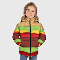Куртка зимняя для мальчика Бургер, цвет: 3D-светло-серый — фото 2