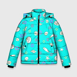 Куртка зимняя для мальчика Морские моллюски, цвет: 3D-черный