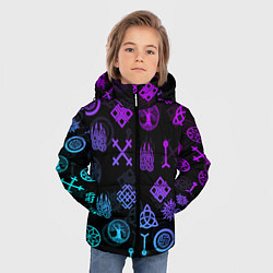 Куртка зимняя для мальчика СЛАВЯНСКИЕ РУНЫ ПАТТЕРН Z, цвет: 3D-черный — фото 2