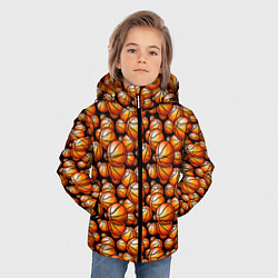Куртка зимняя для мальчика Баскетбольные Мячи, цвет: 3D-красный — фото 2