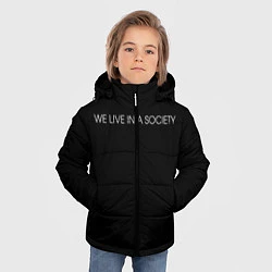 Куртка зимняя для мальчика WE LIVE IN A SOCIETY, цвет: 3D-черный — фото 2
