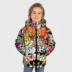 Куртка зимняя для мальчика CUPHEAD, цвет: 3D-черный — фото 2