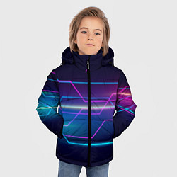Куртка зимняя для мальчика Лазерные лучи, цвет: 3D-черный — фото 2