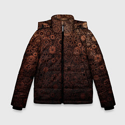 Куртка зимняя для мальчика Шестеренки, цвет: 3D-черный