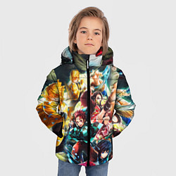 Куртка зимняя для мальчика КЛИНОК РАССЕКАЮЩИЙ ДЕМОНОВ ПЕРСОНАЖИ, цвет: 3D-черный — фото 2