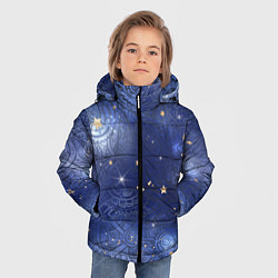 Куртка зимняя для мальчика Небо в стиле Стимпанк, цвет: 3D-черный — фото 2