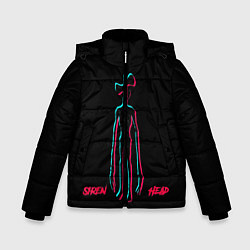 Куртка зимняя для мальчика SIREN HEAD GLITCH, цвет: 3D-черный