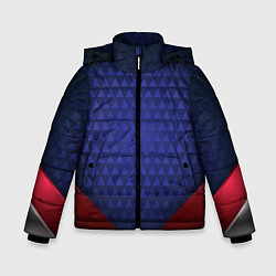 Куртка зимняя для мальчика Blue abstract, цвет: 3D-черный