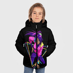 Куртка зимняя для мальчика BLEACH - Йоруичи Шихоин, цвет: 3D-черный — фото 2