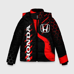 Куртка зимняя для мальчика HONDA ХОНДА СПОРТ, цвет: 3D-черный