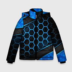 Зимняя куртка для мальчика 3D luxury blue 3Д СОТЫ и плиты