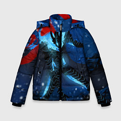 Куртка зимняя для мальчика Поднятие уровня Аниме, цвет: 3D-черный