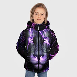 Куртка зимняя для мальчика НЕОНОВЫЙ ЛЕВ NEON LION, цвет: 3D-черный — фото 2