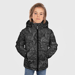 Куртка зимняя для мальчика КАМУФЛЯЖ В ЧЕРНУЮ ТОЧКУ, цвет: 3D-черный — фото 2
