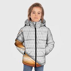 Куртка зимняя для мальчика 3D WHITE & GOLD ABSTRACT, цвет: 3D-черный — фото 2