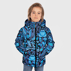 Куртка зимняя для мальчика ГЖЕЛЬ ГЛИТЧ GG ГГ, цвет: 3D-черный — фото 2