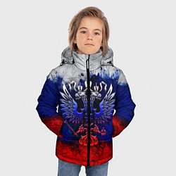 Куртка зимняя для мальчика Россия Russia Герб, цвет: 3D-черный — фото 2