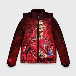 Куртка зимняя для мальчика Cristiano Ronaldo Portugal, цвет: 3D-черный