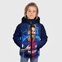 Куртка зимняя для мальчика Лионель Месси Барселона 10, цвет: 3D-красный — фото 2