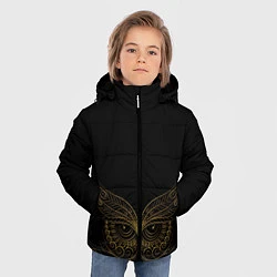 Куртка зимняя для мальчика Золотая сова, цвет: 3D-черный — фото 2