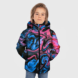 Куртка зимняя для мальчика ТАЙ ДАЙ ГЛУБОКИЙ НЕОН, цвет: 3D-черный — фото 2