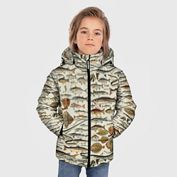 Куртка зимняя для мальчика Рыбный паттерн, цвет: 3D-красный — фото 2