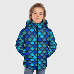 Куртка зимняя для мальчика Чешуя рыбы, цвет: 3D-черный — фото 2