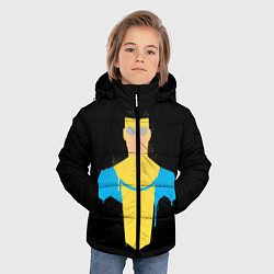 Куртка зимняя для мальчика Неуязвимый Марк Грейсон, цвет: 3D-черный — фото 2