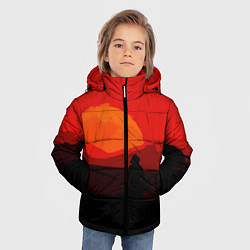 Куртка зимняя для мальчика RDR2, цвет: 3D-черный — фото 2