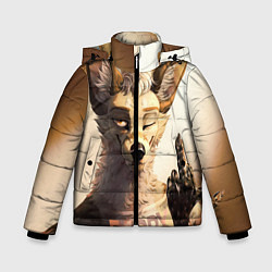 Куртка зимняя для мальчика Furry jackal, цвет: 3D-черный