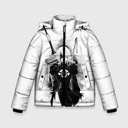 Куртка зимняя для мальчика 2B Nier Automata, цвет: 3D-красный
