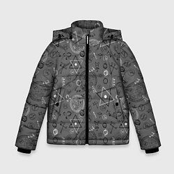 Куртка зимняя для мальчика Пентаграммы, цвет: 3D-черный