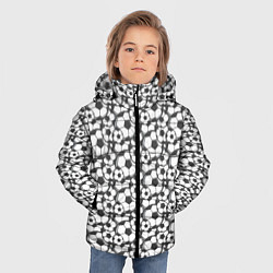 Куртка зимняя для мальчика Футбольные Мячи, цвет: 3D-черный — фото 2