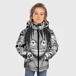 Куртка зимняя для мальчика Луфи улыбается one piece, цвет: 3D-светло-серый — фото 2
