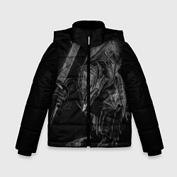 Куртка зимняя для мальчика БЕРСЕРК черно - белый, цвет: 3D-черный