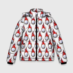 Куртка зимняя для мальчика Волейбол, цвет: 3D-светло-серый