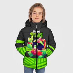 Куртка зимняя для мальчика Плохиш Базз Buzz Brawl Stars, цвет: 3D-красный — фото 2